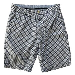 Ralph Lauren Plaid Golf Shorts Mens Size 30 Blue White Casual Outdoor Plaid Golf